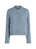 Tommy Hilfiger Bisiklet Yaka Normal Mavi Kazak Kadın WW0WW44473DY9