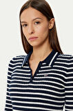 Tommy Hilfiger Kadın Mavi Triko Elbise
