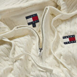 TOMMY HILFIGER TJW BADGE CABL HOOD CARDIGAN EXT Hırka
