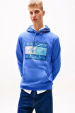 Tommy Hilfiger Erkek Logo Bağcıklı Kapüşonlu Sweatshirt