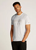 Tommy Jeans Bisiklet Yaka Ekru Erkek T-Shirt DM0DM20356YBL TJM REG VNTAGE VRSITY