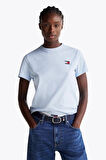 Tommy Hilfiger Kadın Mavi Badge Crew T-Shirt