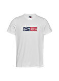 Tommy Hilfiger Bisiklet Yaka Ekru Erkek T-Shirt DM0DM20365YBL TJM SLIM ENTRY GRA