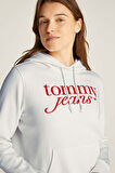 Kadın Tjw Reg Logo Kapüşonlu Sweatshirt - Ekru | XS