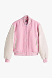 Tommy Hilfiger Kadın Pembe Bomber Ceket