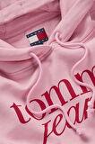 Kadın Tjw Logo Kapüşonlu Sweatshirt - Pembe | XS