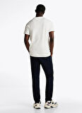 Tommy Jeans Bisiklet Yaka Ekru Erkek T-Shirt DM0DM20362YBL TJM SLIM VRSITY POP
