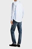 FLEX POPLIN KENT COLLAR SF SHIRT Erkek Mavi Gömlek - MW0MW38137