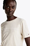Kadın Logo Yuvarlak T-Shirt - Bej | M
