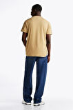 Erkek Tommy Badge Crew Yaka T-Shirt - Açık Kahverengi | XS