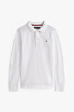 Erkek Çocuk Regular Kalıp Uzun Kollu Pike Polo Yaka T-Shirt - Beyaz | 10 Yaş