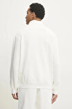 Tommy Hilfiger Erkek Beyaz Fermuarlı Sweatshirt