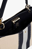 Kadın Th Mini Tote Canvas Omuz Çantası - Lacivert | undefined