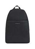 Tommy Hilfiger Deri Siyah Erkek Sırt Çantası TH BUSINESS LEATHER BACKPACK