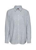 Tommy Jeans Normal Gömlek Yaka Mavi Kadın Gömlek DW0DW202920A8