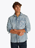 Tommy Jeans Regular Fit Erkek Denim Gömlek DM0DM213621AB REGULAR DENIM BI6015