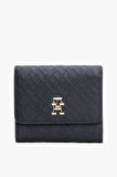 Tommy Hilfiger Monogram Üç Katlı Lacivert Kadın Cüzdan