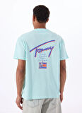 Tommy Jeans Bisiklet Yaka Beyaz Erkek T-Shirt DM0DM20768L6V TJM RLX FADED GRA