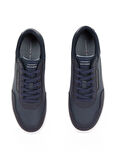 Tommy Hilfiger Lacivert Erkek Sneaker TH BASKET CORE LTH PINPERF