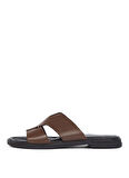 Kahve Erkek Deri Terlik PREMIUM HILFIGER SLIPON LH SAND