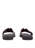 Kahve Erkek Deri Terlik PREMIUM HILFIGER SLIPON LH SAND