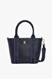 Tommy Hilfiger Kadın Logo Bantlı Çapraz Askılı Tote Çanta