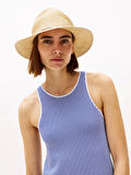 Tommy Hilfiger Kadın Hasır Fedora Şapka