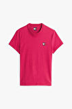Tommy  Jeans  Kırmızı  Badge Crew Yaka T-Shirt