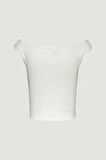 Tommy  Jeans  Kadın  Beyaz  Tekne Yaka T-shirt