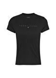 Tommy Jeans Bisiklet Yaka Siyah Kadın T-Shirt DW0DW20315BDS