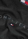 Tommy Jeans Bisiklet Yaka Siyah Kadın T-Shirt DW0DW20315BDS