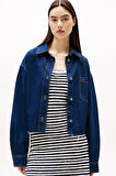 Tommy Jeans Kadın Gömlek-DW0DW20567DENIM