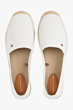Kadın Th Bayrak Nakışlık Canvas Espadrille Loafer Ayakkabı - Ekru | 37
