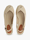 Tommy Hilfiger Kadın Canvas Slingback  Espadril Sandalet