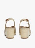 Tommy Hilfiger Kadın Canvas Slingback  Espadril Sandalet