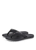 Tommy Hilfiger Siyah Erkek Plaj Terliği MOLDED HILFIGER BEACH SANDAL