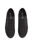 Tommy Hilfiger Siyah Erkek Sneaker TH HI VULC LOW CORE CANVAS