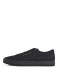 Tommy Hilfiger Siyah Erkek Sneaker TH HI VULC LOW CORE CANVAS
