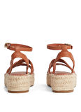 Tommy Hilfiger Deri Taba Kadın Sandalet FW0FW08496