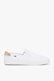 Kadın Th Canvas Slip-On Sneakers - Beyaz | 38
