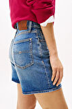 Kadın Th Regular Denim Mom Şort - Mavi | 27