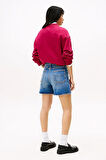 Kadın Th Regular Denim Mom Şort - Mavi | 27