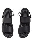 Tommy Hilfiger Deri Siyah Erkek Sandalet PREMIUM HILFIGER STRAPPY LH SAND