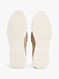Tommy Hilfiger  Erkek  Bej Deri Logolu  Loafer