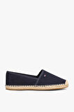 Kadın Th Bayrak Nakışlık Canvas Espadrille Loafer Ayakkabı - Lacivert | 37