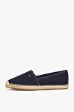 Kadın Th Bayrak Nakışlık Canvas Espadrille Loafer Ayakkabı - Lacivert | 37