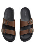 Tommy Hilfiger Kahve Erkek Terlik D DENSITY HILFIGER LTH SAND