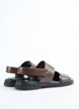 Tommy Hilfiger Deri Kahve Erkek Sandalet PREMIUM HILFIGER STRAPPY LH SAND