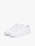 Tommy  Hilfiger Erkek Beyaz Logolu Sneaker