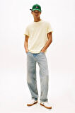 Erkek Tjm Linear Chest T-Shirt - Krem | S